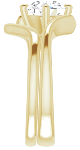 14K Yellow  7 mm Round Solitaire Engagement Ring Mounting (9)