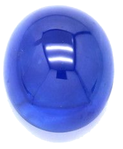 3.76 carat BLUE CABOCHON cut Oval Safyras (1)