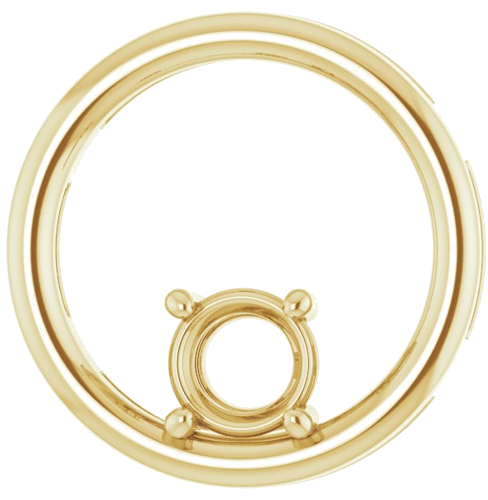 Pakabukas „Solitaire Circle“ 585 Geltonojo Aukso Round 5.5mm (1)