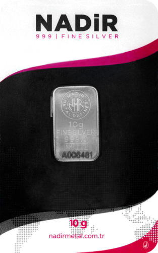 10 г Серебряный слиток .999 Nadir Metal Rafineri (1)