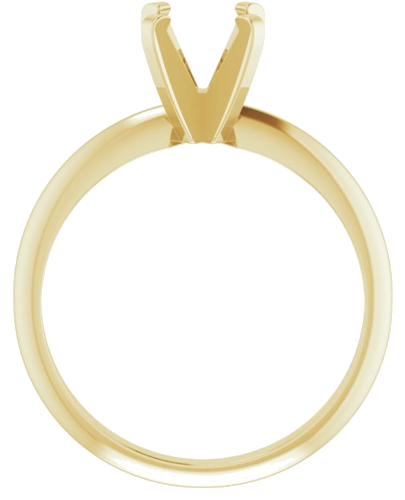 14K Yellow 5.7-6.0 mm Round 4-Prong Solitaire Engagement Mounting (2)