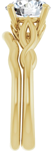 Sužadėtuvių Žiedas „Solitaire“ 585 Geltonojo Aukso Round 8mm (9)