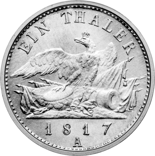 1 талер (1816-1822) Фридрих Вильгельм III Королевство Пруссия серебряная монета (2)