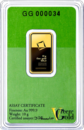 10 гр. Инвестиционно златно кюлче Valcambi Green Gold (3)