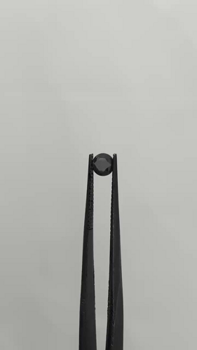 0.4 carat Fancy Black-VVS2 Excellent cut Natūralus Round Deimantas (1)
