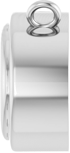 Pakabukas „Round Bezel-Set“ 417 Baltojo Aukso Round 6mm (3)