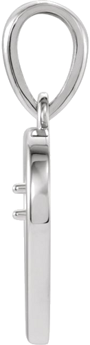 14K White 1.5 mm Round Heart Pendant Mounting (2)