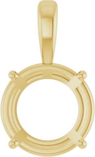 14K Yellow 11 mm Round 4-Prong Pendant Mounting (1)