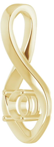 14K Yellow 4.8 mm Round Pendant Mounting (2)