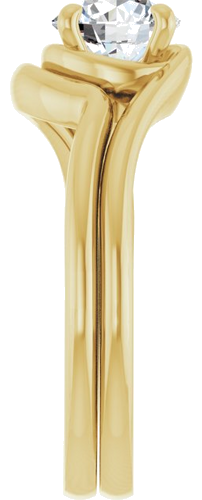 14K Yellow 6.5 mm Round Engagement Ring Mounting (9)