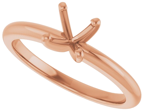 14K Rose  5.8 mm Round Solitaire Engagement Ring Mounting (5)
