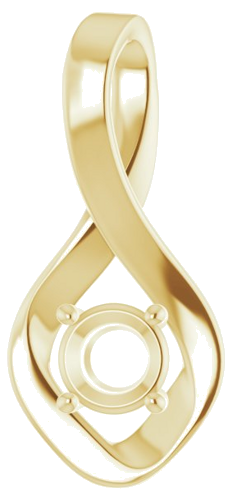 Pakabukas „Infinity-Inspired“ 585 Geltonojo Aukso Round 4.8mm (1)