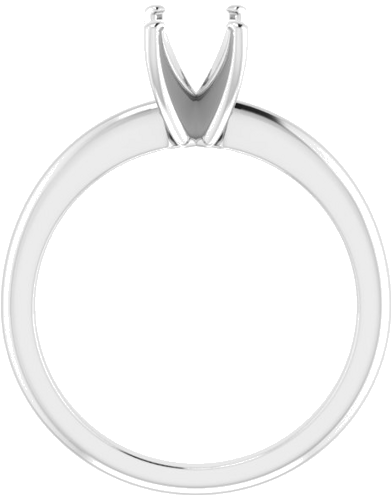 14K White  7x5 mm Emerald Solitaire Engagement Ring Mounting (2)