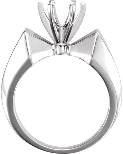 Sužadėtuvių Žiedas „Bow Design Solitaire“ 585 Baltojo Aukso Round 6.5mm (2)