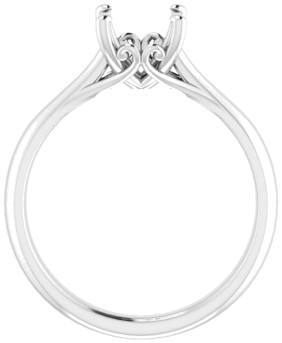 Sužadėtuvių Žiedas „Solitaire“ 950 Platinos Round 7.4mm (2)