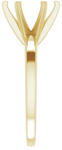 14K Yellow 9.4 mm Round Solitaire Engagement Ring Mounting (4)