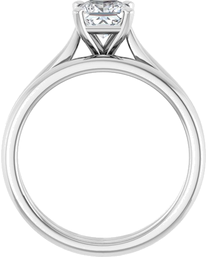 Sužadėtuvių Žiedas 10k white gold Square 5mm (7)