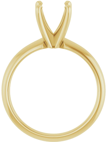 14K Yellow 9.1-9.7 mm Round 4-Prong Solitaire Ring Mounting (2)