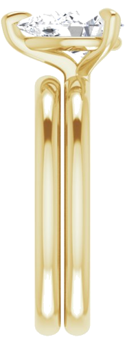 Sužadėtuvių Žiedas „Solitaire“ 585 Geltonojo Aukso Pear Shape 9mm x 6mm (9)