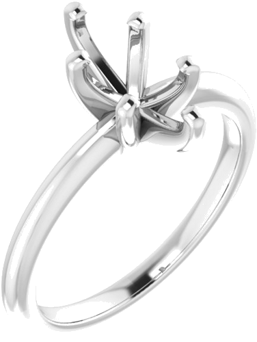 14K White  10x5 mm Marquise Solitaire Engagement Ring Mounting (1)