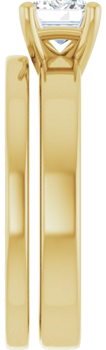 10K Yellow 7x5 mm Emerald Solitaire Engagement Ring Mounting (9)