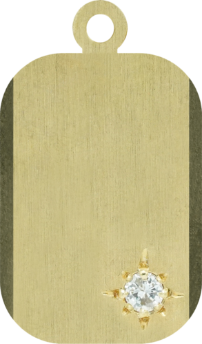 Гравируемо медальон с 0,06 ct диамантом (1)