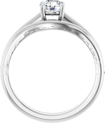 14K White 5.2 mm Round Solitaire Engagement Ring Mounting (7)