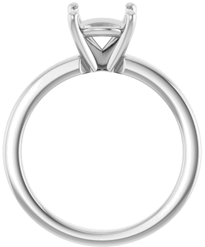 14K White 8.2 mm Round Solitaire Engagement Ring Mounting (2)