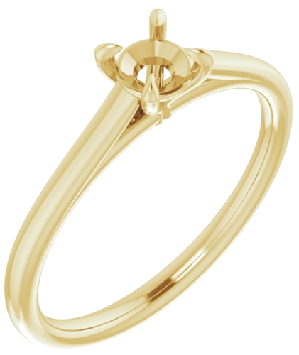 Sužadėtuvių Žiedas „Claw-Prong Solitaire“ 18k yellow gold Round 4.4mm (1)
