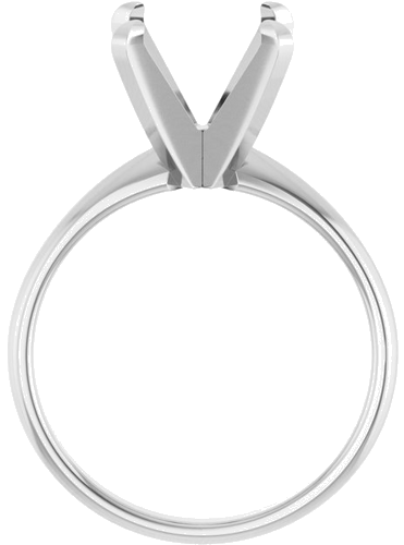 14K White 10.2-10.6 mm Round Solitaire Engagement Ring Mounting (2)