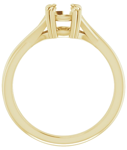 14K Yellow 6 mm Round Solitaire Engagement Ring Mounting (2)