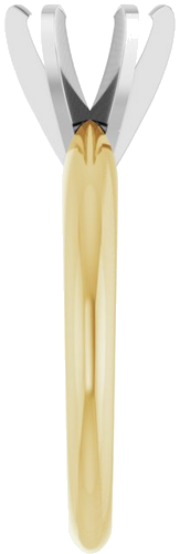 Sužadėtuvių Žiedas „Solitaire“ 14k yellow gold & platinum Round 6mm x 6.6mm (4)