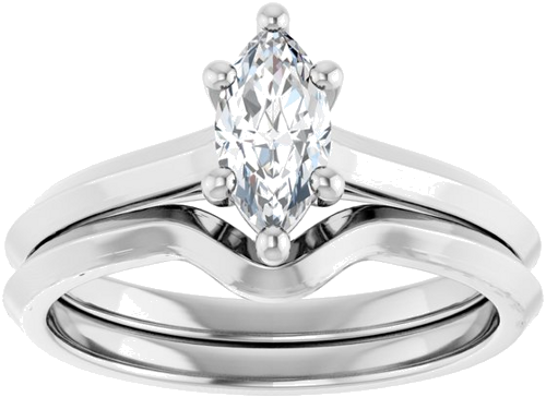 14K White 8x4 mm Marquise Solitaire Engagement Ring Mounting (8)