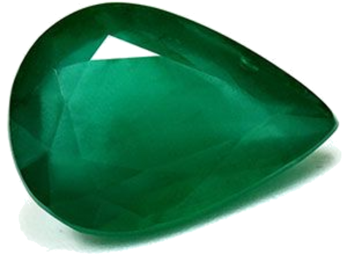 4.69 carat GREEN Pear Smaragdas (1)
