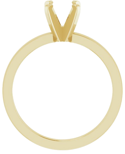 14K Yellow 5.7-6 mm Round Solitaire Engagement Ring Mounting (2)