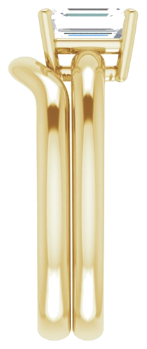 Sužadėtuvių Žiedas „Solitaire“ 14k yellow gold Emerald 7mm x 5mm (9)