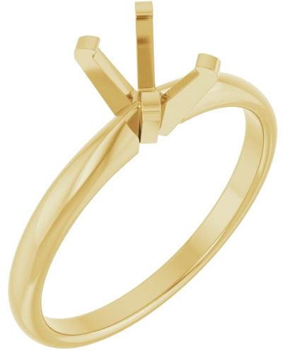 Sužadėtuvių Žiedas „Solitaire“ 585 Geltonojo Aukso Oval 7mm x 5mm (1)