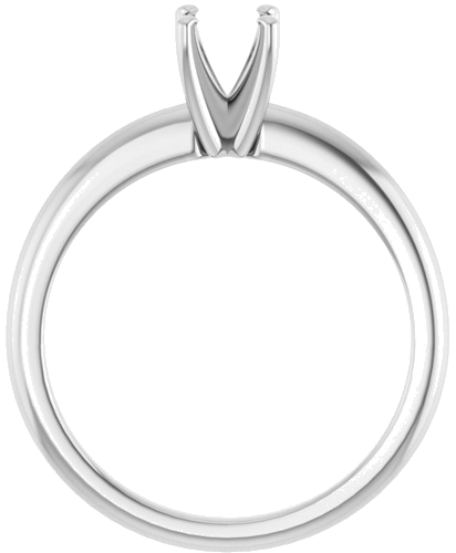 14K White  5.2 mm Round Solitaire Engagement Ring Mounting (2)