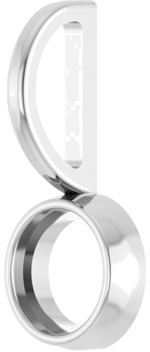 Pakabukas „Solitaire Charm“ 925 Sidabro Round 5mm (2)