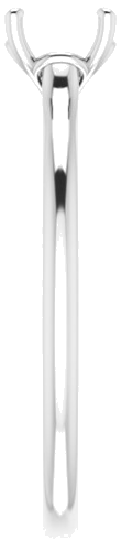 14K White  5.5 mm Round Solitaire Engagement Ring Mounting (4)