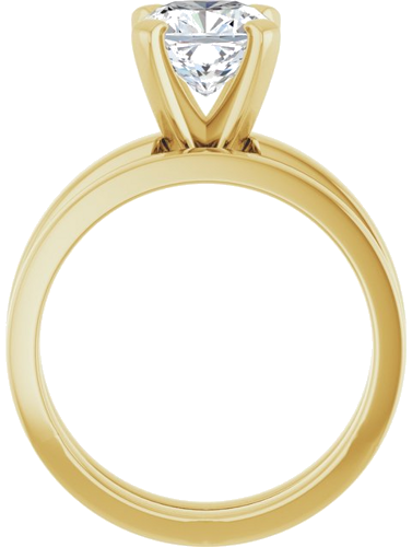 Sužadėtuvių Žiedas „Solitaire“ 417 Geltonojo Aukso Cushion 7mm (7)