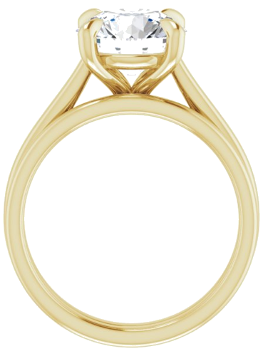14K Yellow  9 mm Round Solitaire Engagement Ring Mounting (7)