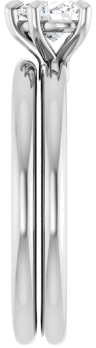Sužadėtuvių Žiedas 585 Baltojo Aukso Heart Shape 5mm (8)