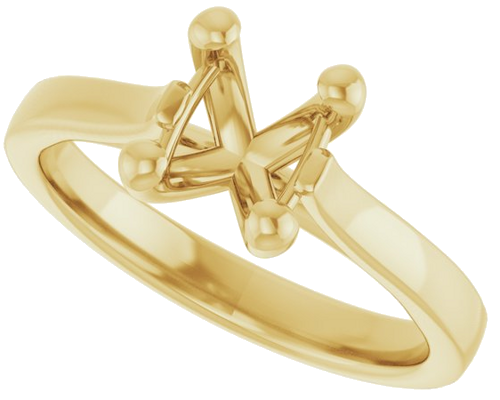 Sužadėtuvių Žiedas „Solitaire“ 585 Geltonojo Aukso Oval 8mm x 6mm (5)