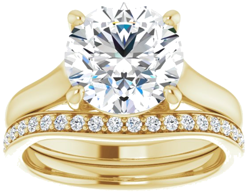 14K Yellow 9 mm Round Solitaire Engagement Ring Mounting (8)