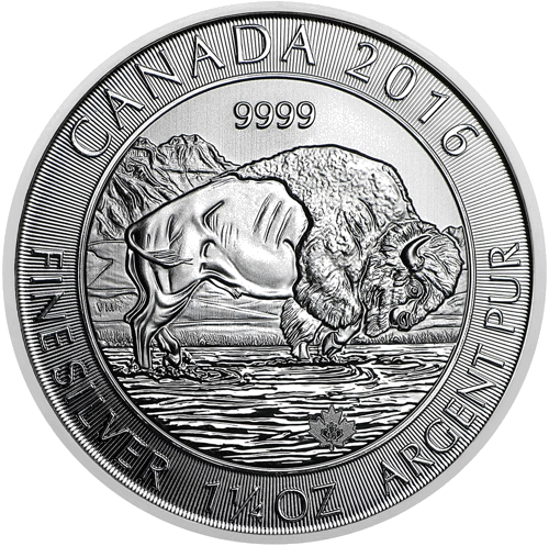 1 1/4 oz Bizonas 2015 Kanada sidabrinė moneta (1)