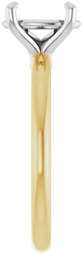 Sužadėtuvių Žiedas 585 Baltojo Ir Geltonojo Aukso Oval 9mm x 7mm (4)