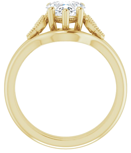 14K Yellow 7x7 mm Heart Solitaire Engagement Ring Mounting (7)