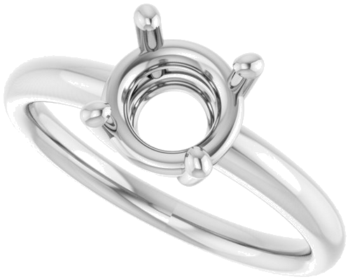 Sužadėtuvių Žiedas „Solitaire“ 14k white gold Round 7.4mm (5)