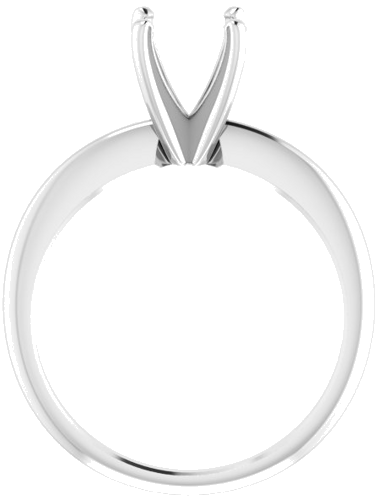 Sužadėtuvių Žiedas „Solitaire“ 585 Baltojo Aukso Round 6.6mm x 7.2mm (2)